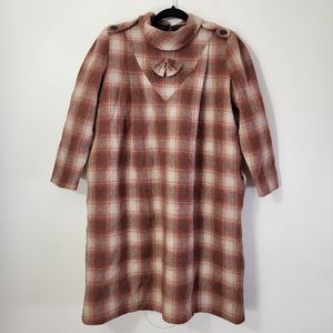 Vintage Plaid Wooly Feel Dress